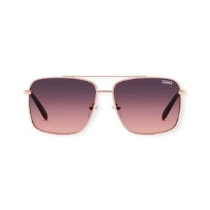 QUAY Hot Take Sunglasses – Rose Gold Frames – Pink to Smoke Lenses - NWT